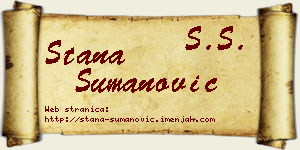 Stana Šumanović vizit kartica